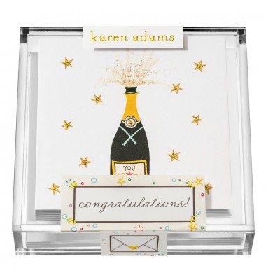Gift Enclosure, Congratulations in Acrylic Box, Karen Adams